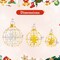 Gold Pre Lit Christmas Lantern Balls Set of 3 with LED Lights and Hooks